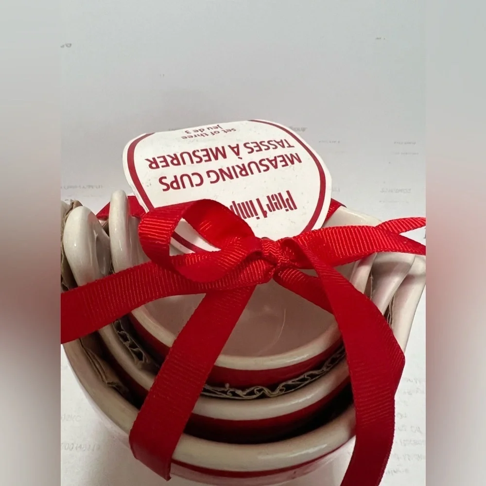 Pier 1 Red & White Measuring Cups